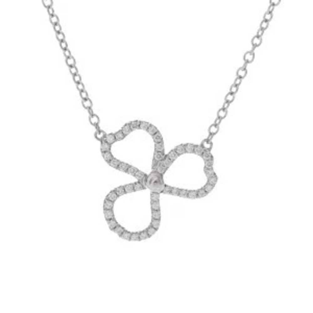 Tiffany Co Paper Flower Open Necklace Platinum Diamond